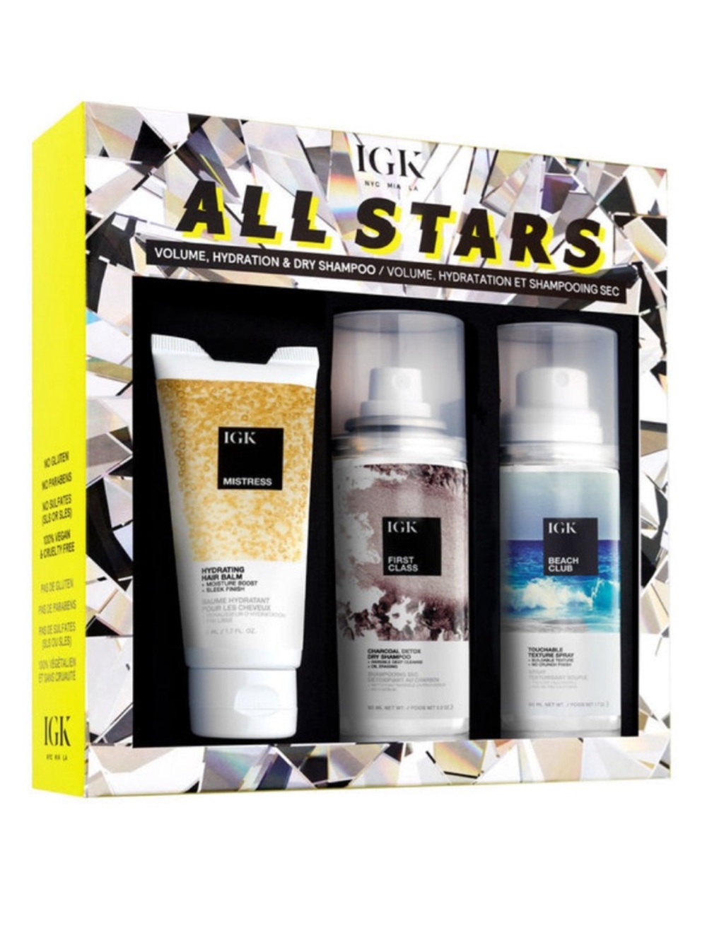 IGK Hair All Stars Hair-Care Set Volume, Hydration & Dry Shampoo Travel Size Set